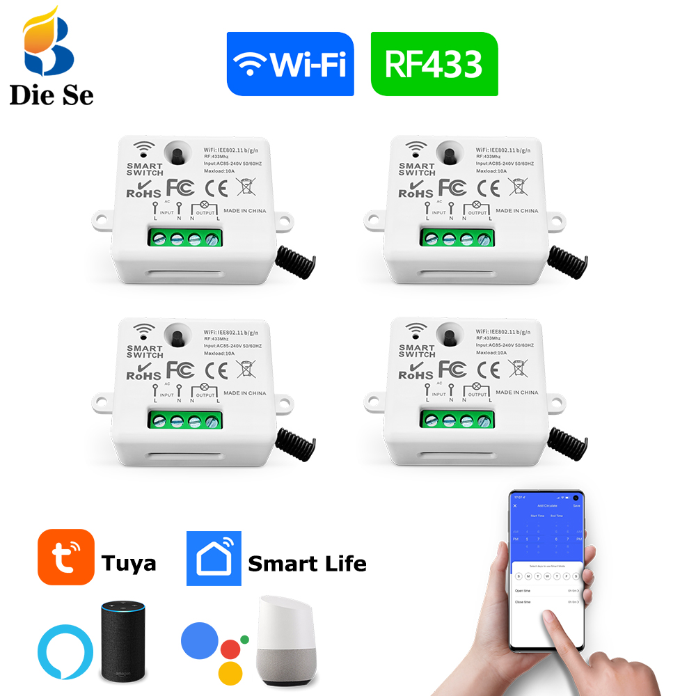 App Home Improvement - Умный выключатель света Tuya WiFi, 433